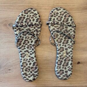 TKEES x MADEWELL Leopard Print Sandals Size 9 (40) Used - Like New